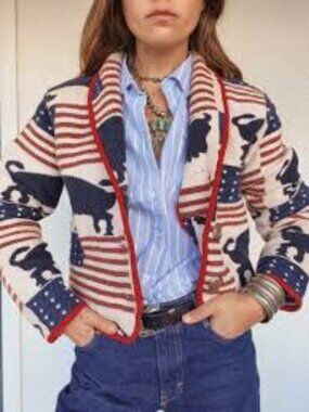 Vintage Stars and stripes American flag jacket | size L